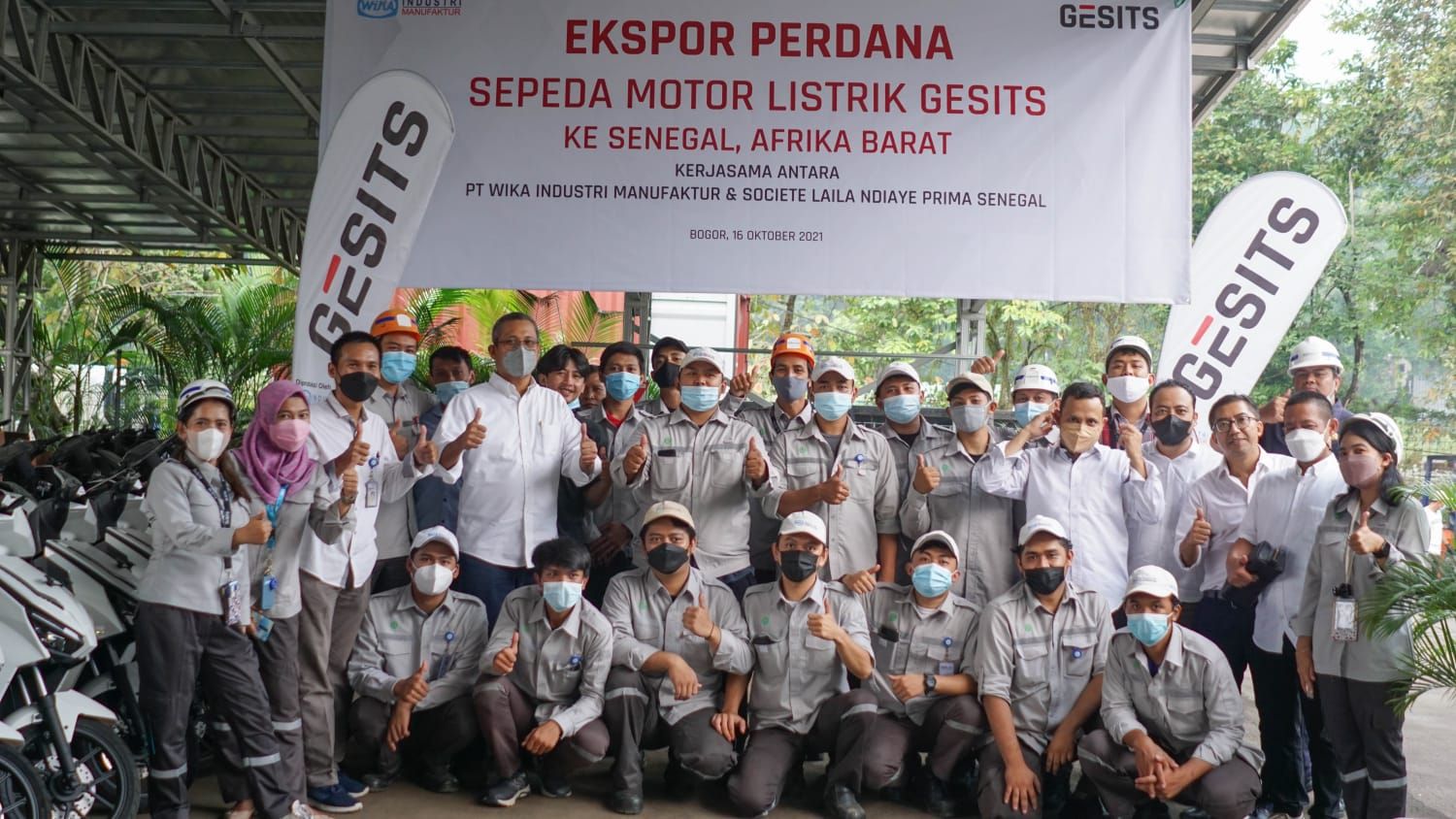 podiumnews.com-Motor Produksi Anak Bangsa ‘GESITS’ Resmi Diekspor ke Senegal